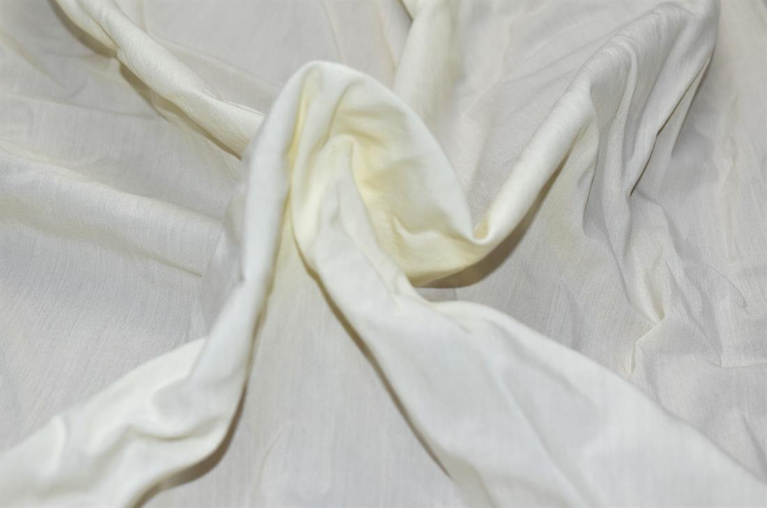 Cream Plain Polyester Fabric