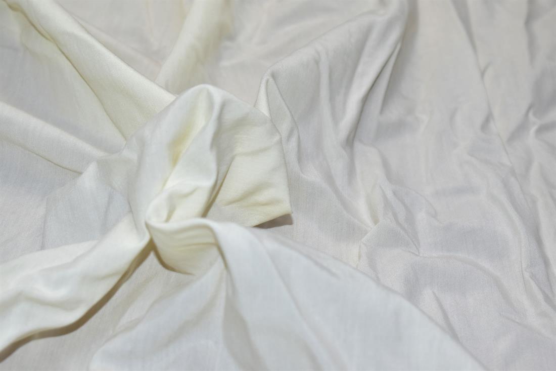 Cream Plain Polyester Fabric