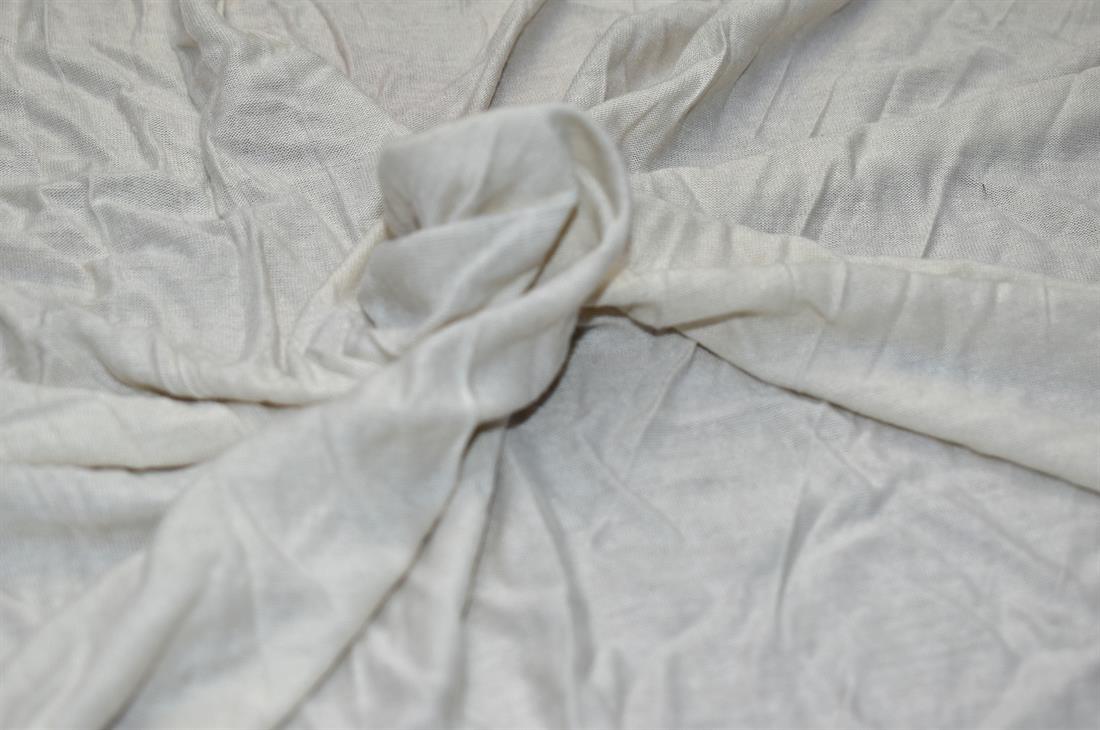 Cream Plain Polyester Jersey Fabric