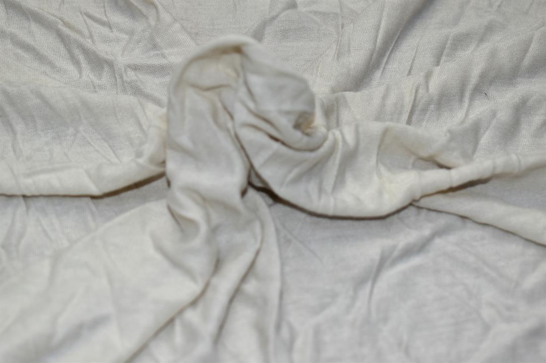 Cream Plain Polyester Jersey Fabric