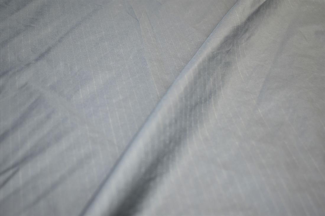 Grey Strips Polyester Taffeta Fabric
