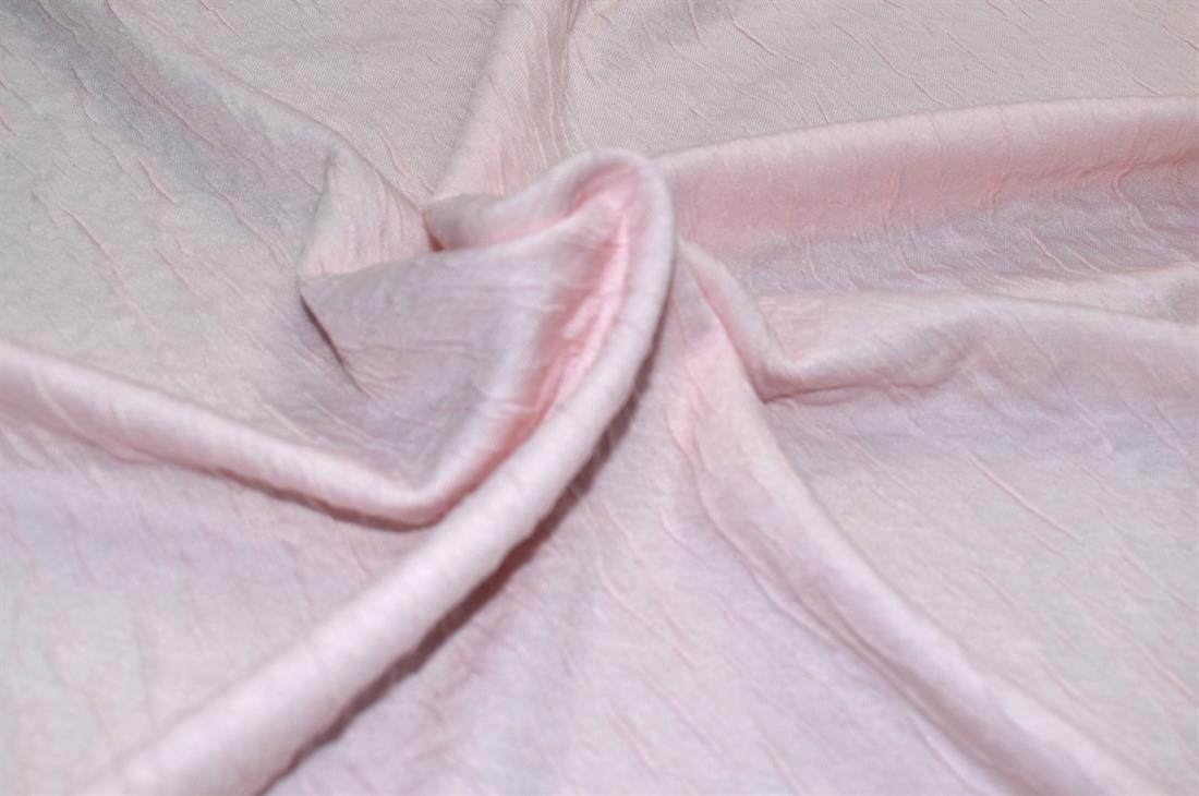 Baby Pink Embroidery Polyester Jersey Fabric