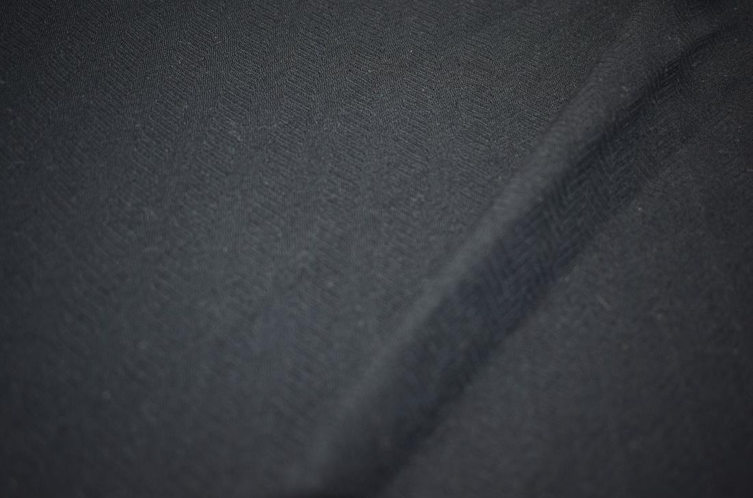 Black Embroidered Polyester Fabric