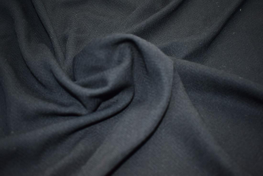 Black Embroidered Polyester Fabric