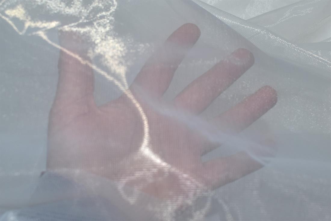 White Plain Polyester Net Fabric