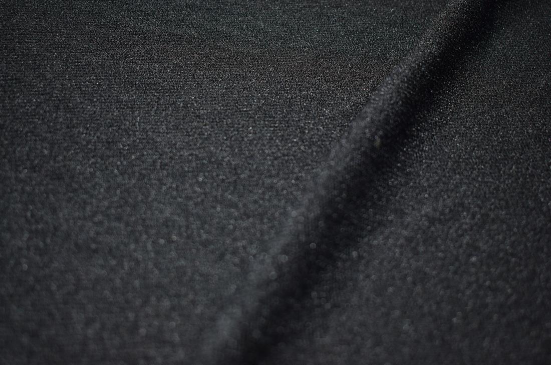 Black Plain Polyester Jersey Fabric