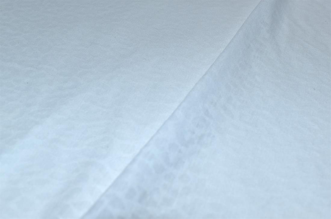 Ivory Printed Embroidery Polyester Jersey Fabric