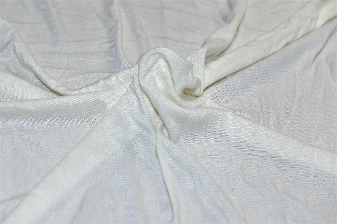 Cream Plain Polyester Jersey Fabric