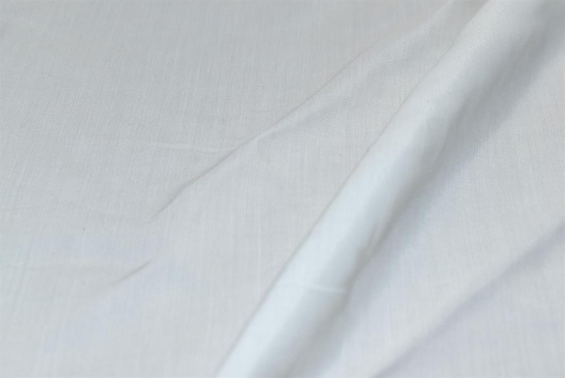 White Plain Polyester Cotton Fabric