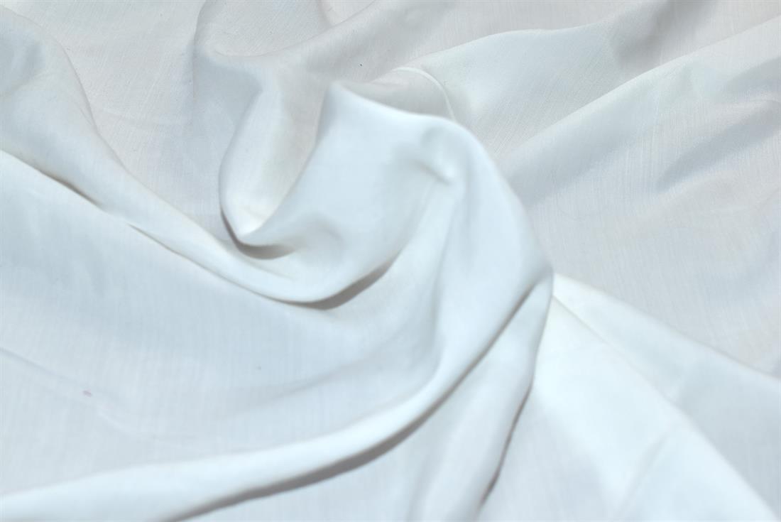 White Plain Polyester Cotton Fabric