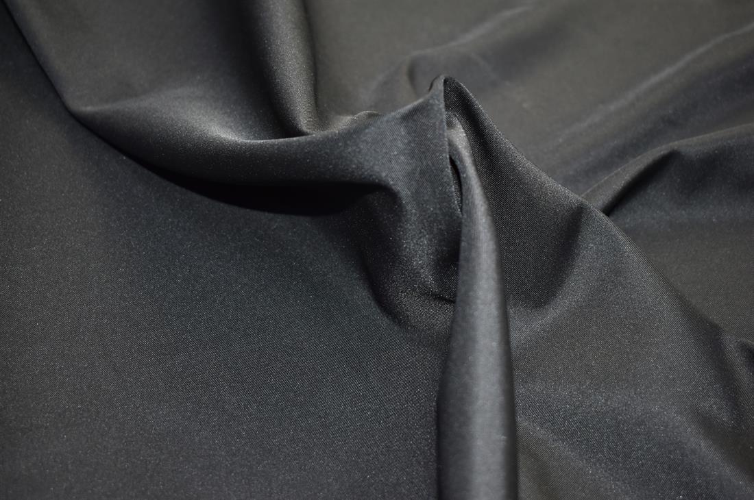 Black Plain 100% Polyester Fabric