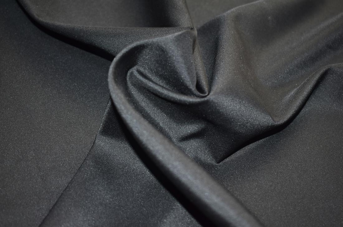 Black Plain 100% Polyester Fabric