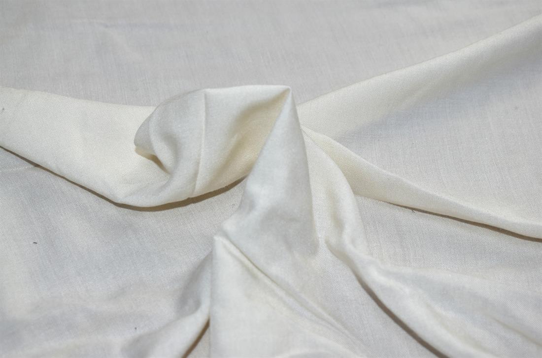 Cream Plain Polyester Fabric