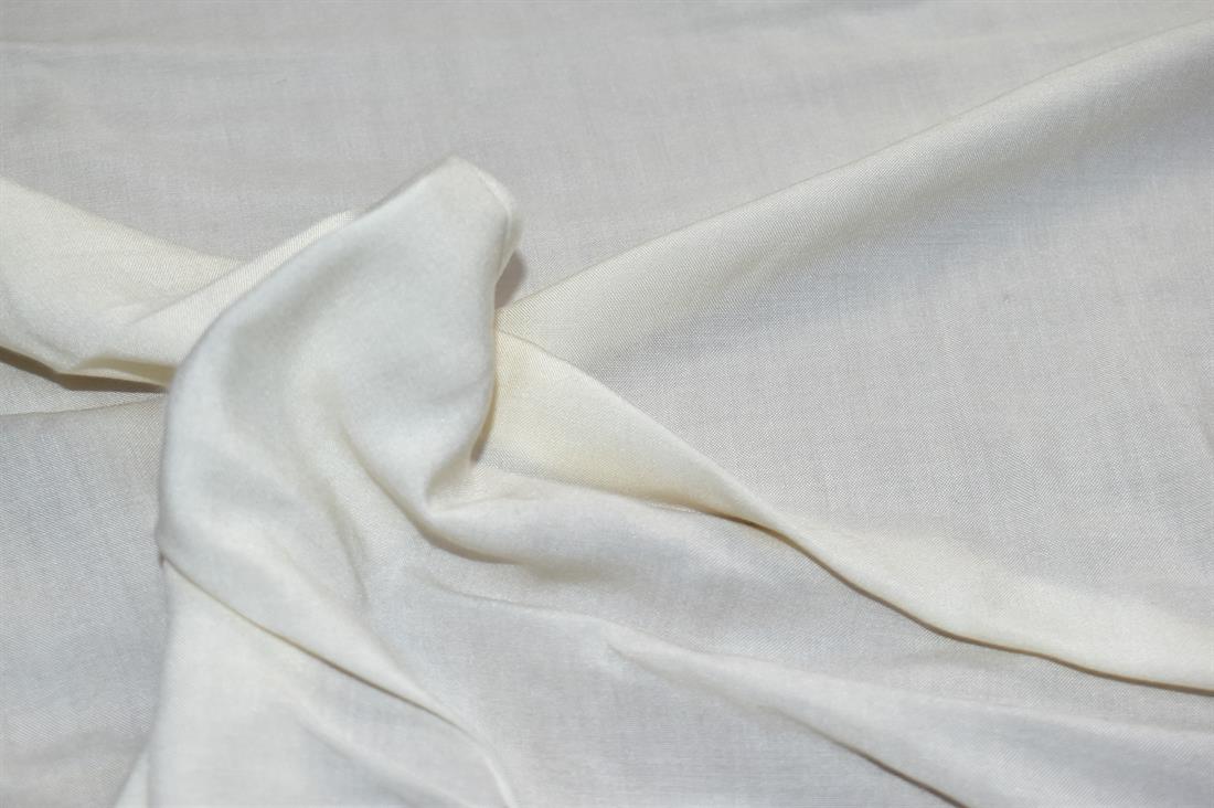 Cream Plain Polyester Fabric