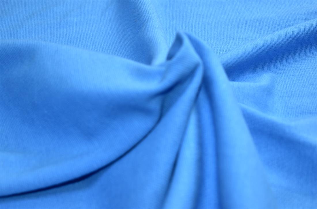 Blue Plain Polyester Jersey