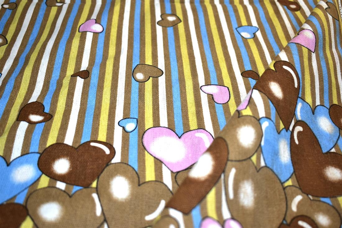 Brown Printed Canvas Fabric
