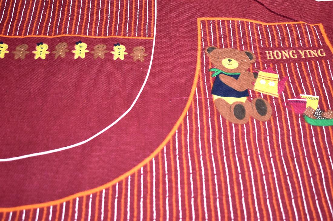 Maroon Printed Canvas Fabric