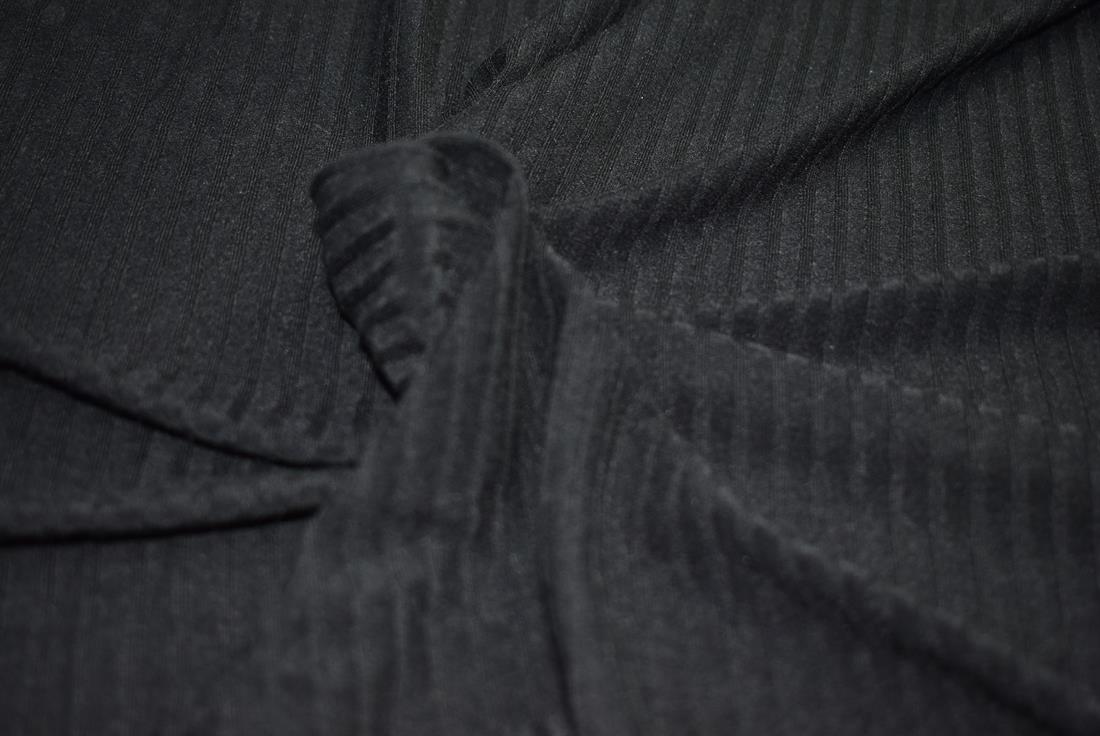Black Polyester Jersey Fabric
