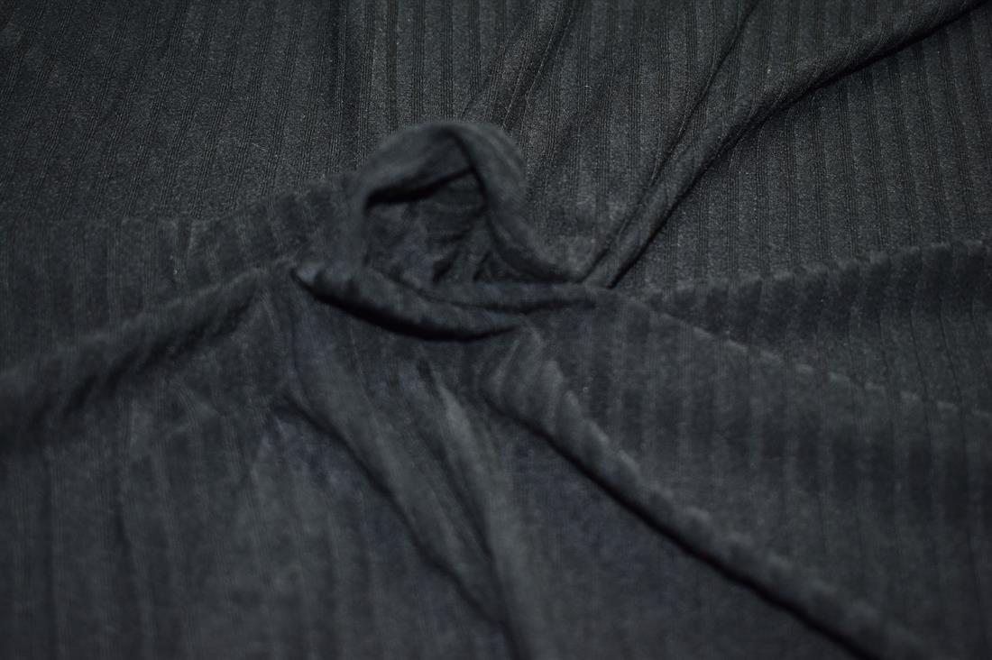 Black Polyester Jersey Fabric