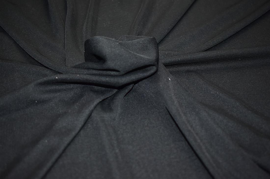 Black Polyester Jersey Fabric