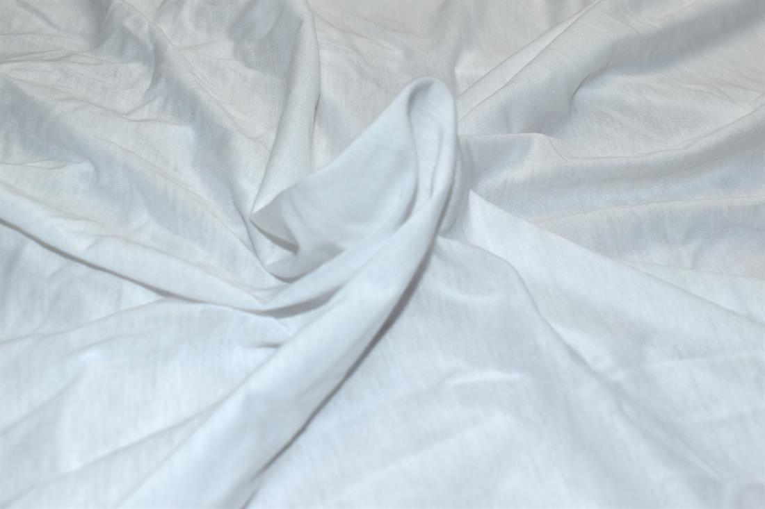 Off White Plain Lightweight Polyester Jersey Fabric