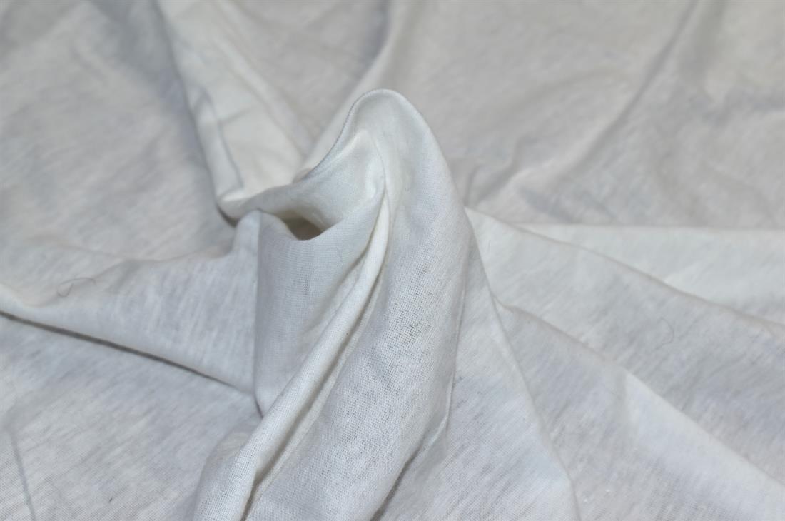 Off White Polyester Jersey Fabric