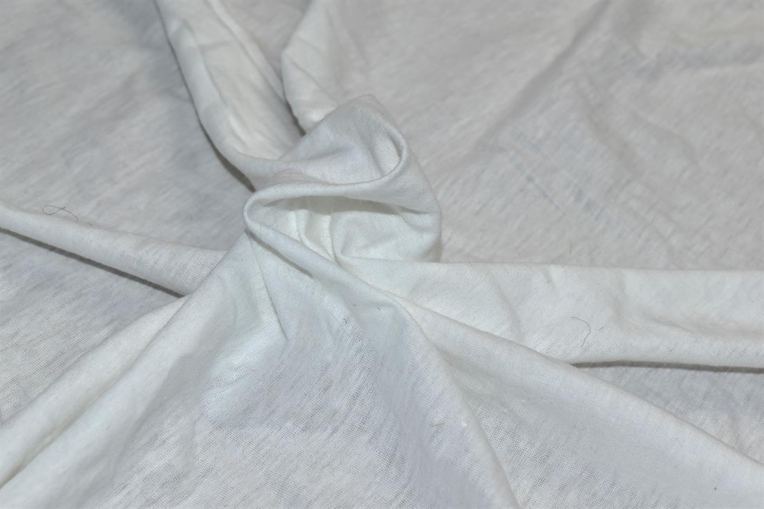 Off White Polyester Jersey Fabric