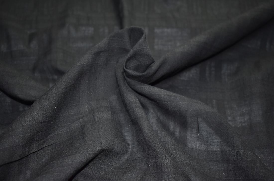 Black Embroidery Polyester Fabric