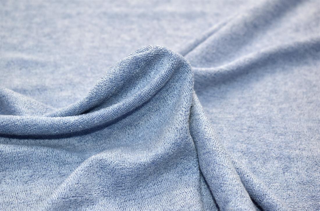 Blue Plain Polyester Jersey Fabric