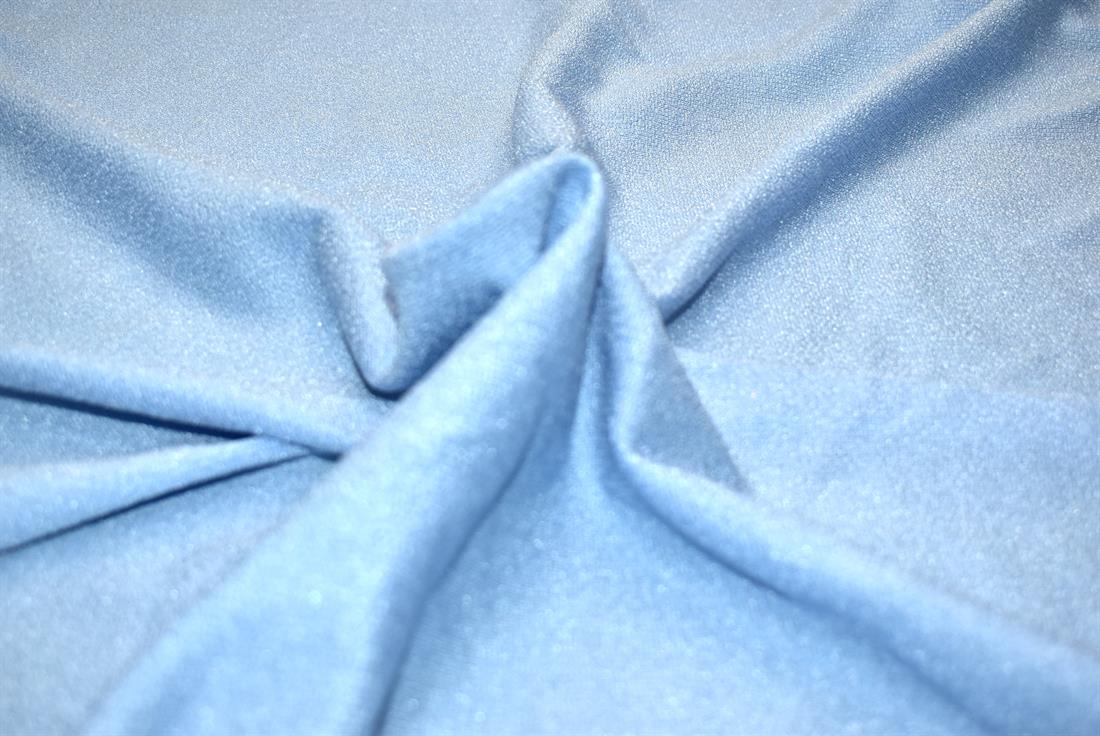 Blue Printed Polyester Jersey Fabric