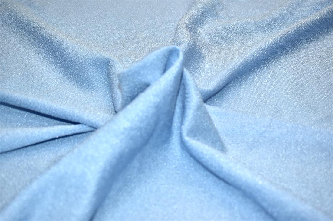 Blue Printed Polyester Jersey Fabric