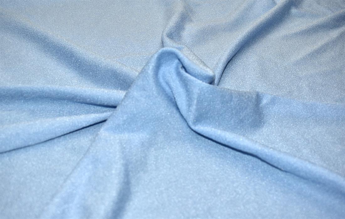 Blue Printed Polyester Jersey Fabric