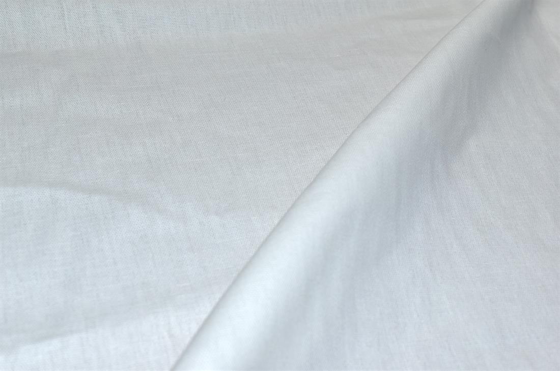 Ivory Plain Polyester Cotton Linen Fabric Material
