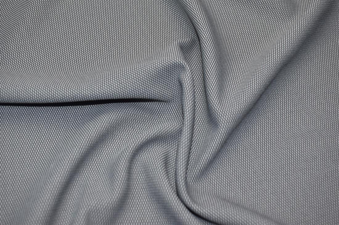 Grey Printed Polyester Jersey Fabric