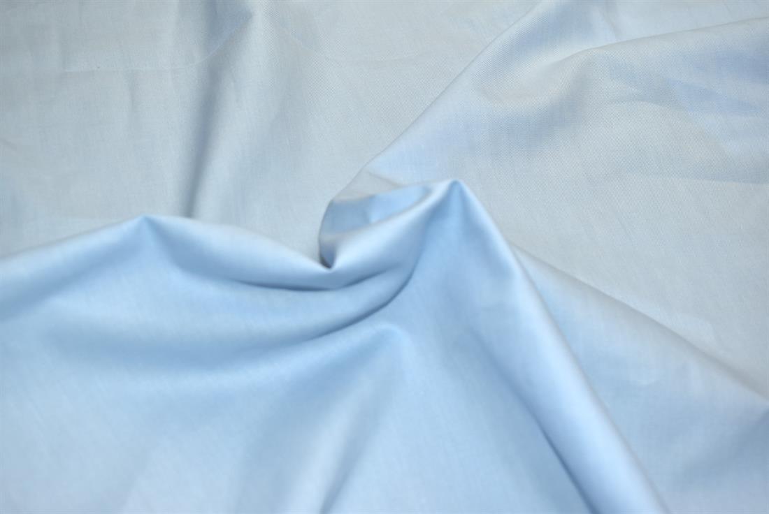 Light Blue Plain Polyester Cotton Fabric Material