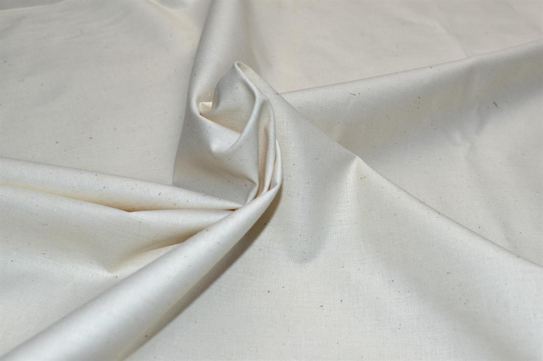 Cream Plain Polyester Cotton Fabric Material