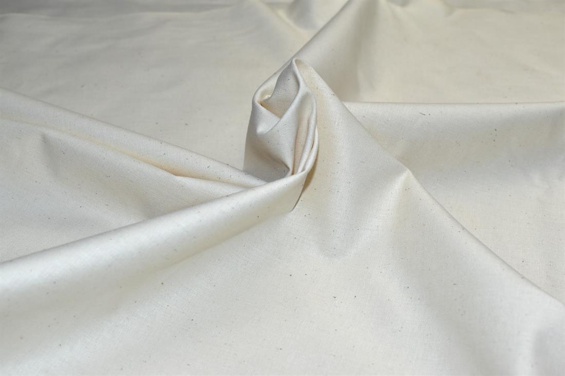 Cream Plain Polyester Cotton Fabric Material