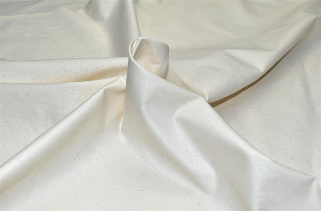Cream Plain Polyester Cotton Fabric Material