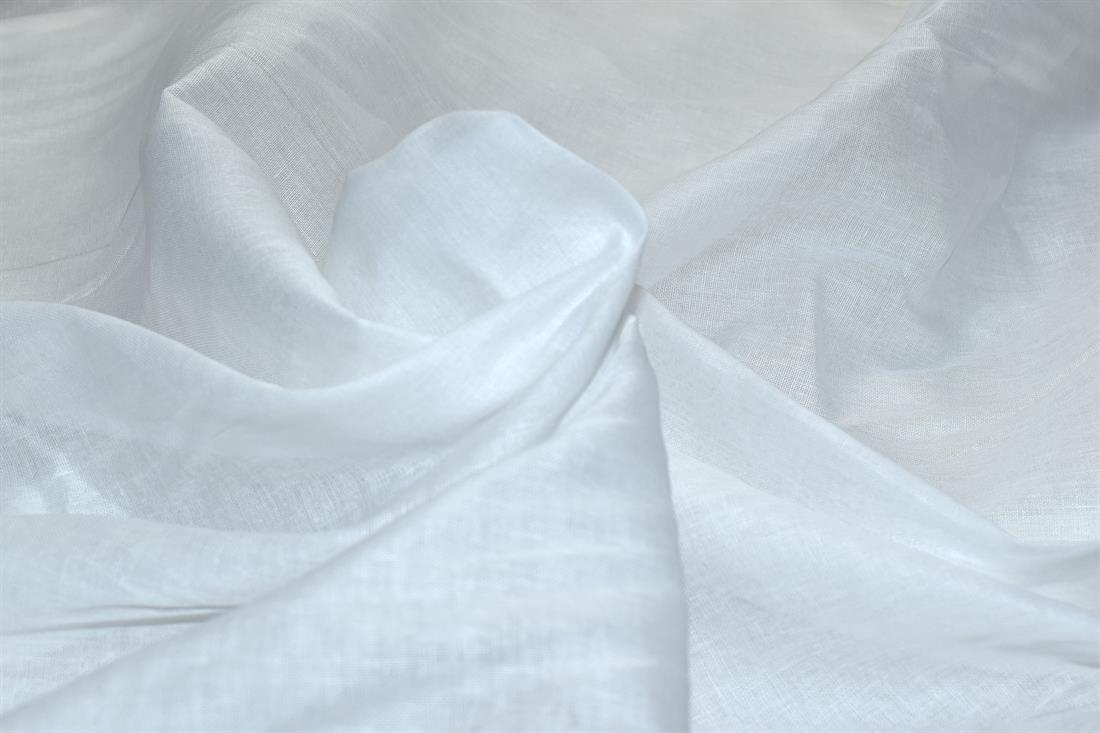 Off White Plain Polyester Muslin
