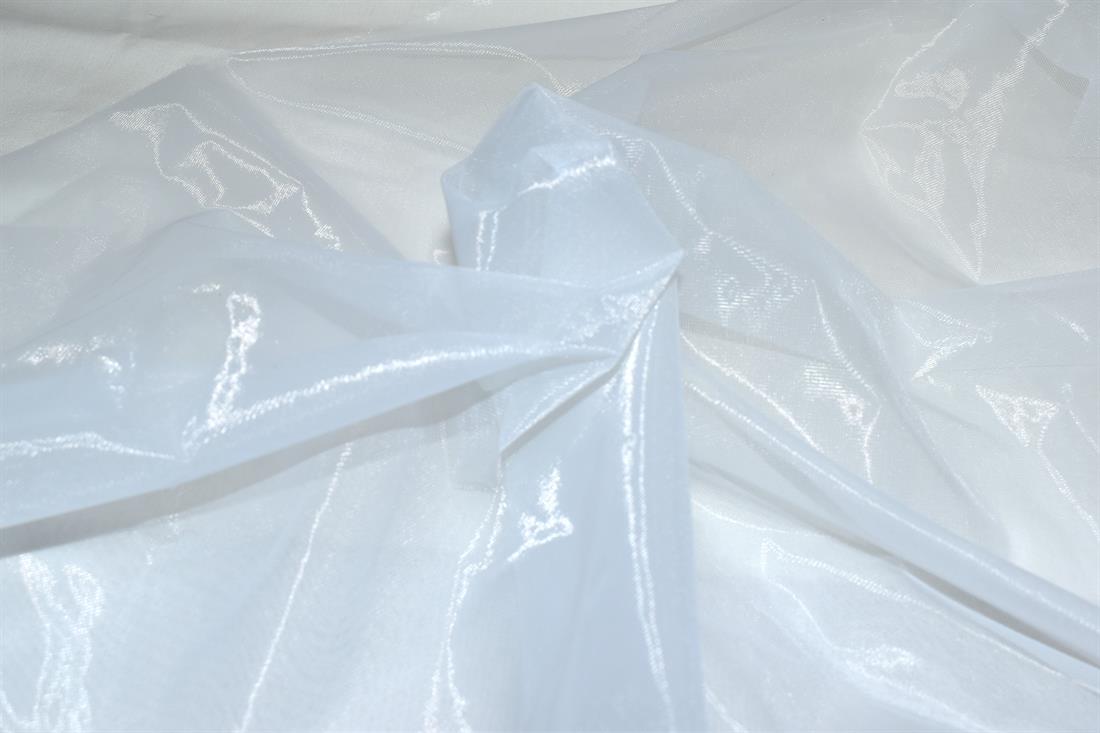 White Plain Dress Net Fabric Material