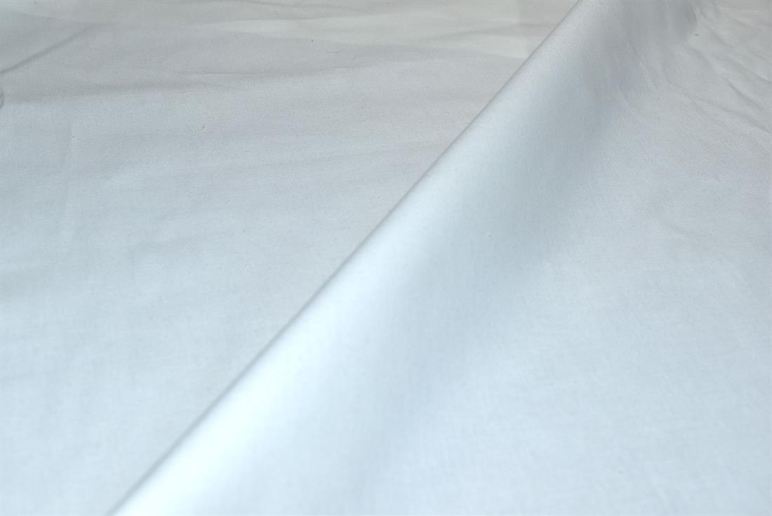 Off White Plain Polyester Cotton Fabric Material