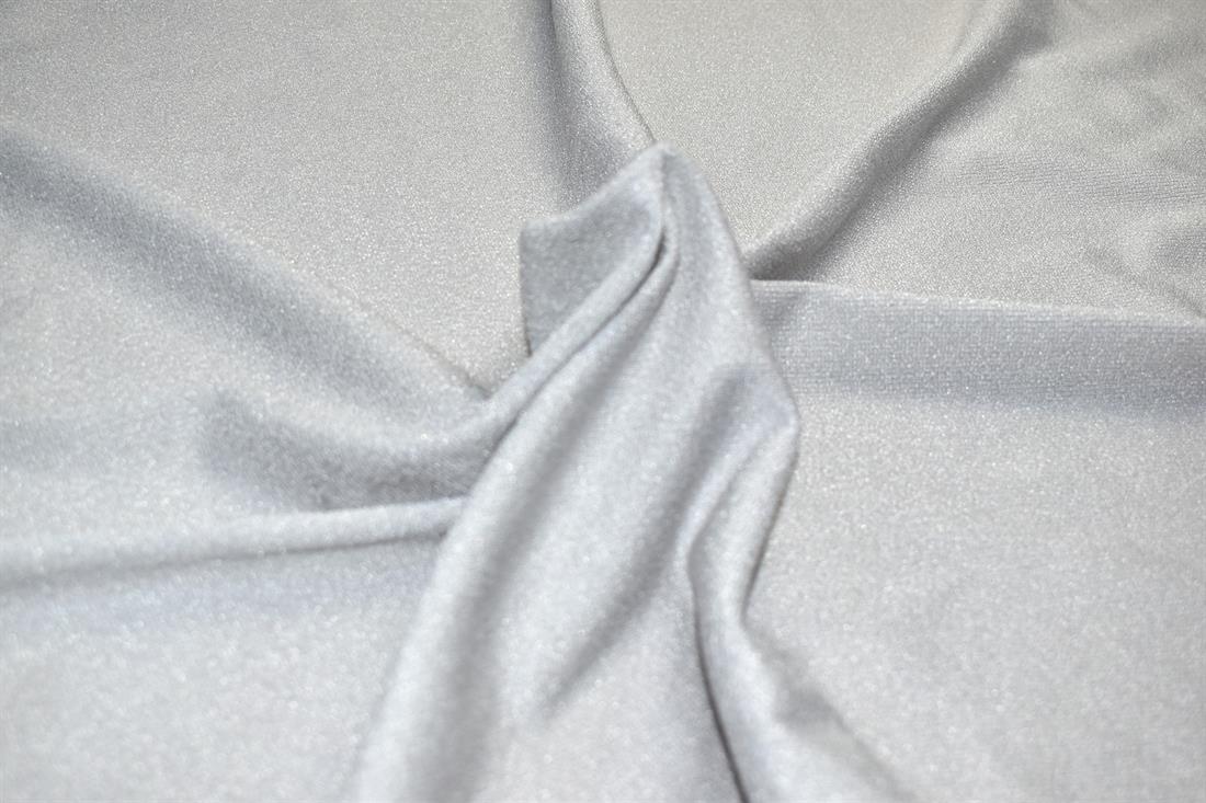 Silver & Grey Plain Polyester Jersey Fabric