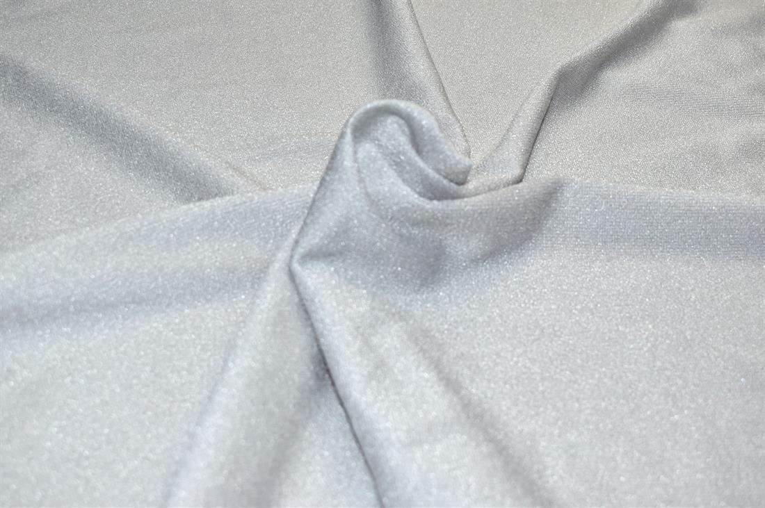 Silver & Grey Plain Polyester Jersey Fabric