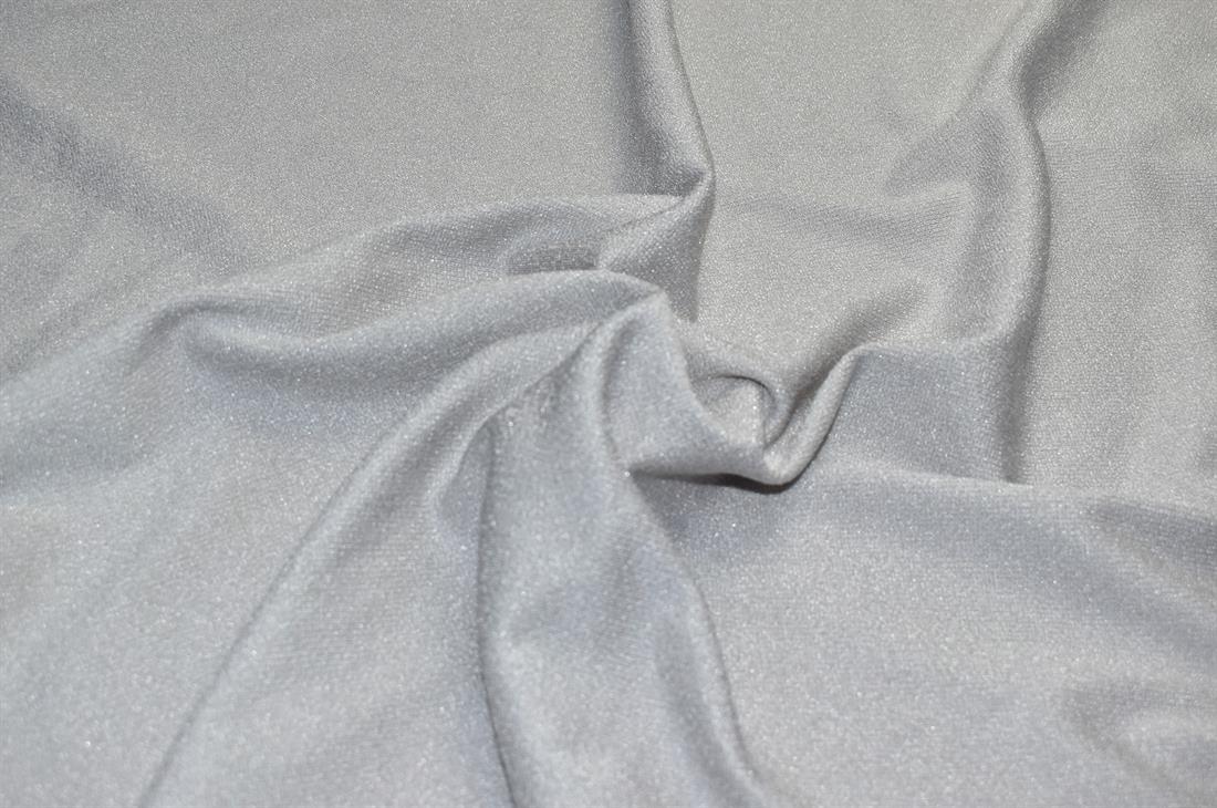 Silver & Grey Plain Polyester Jersey Fabric