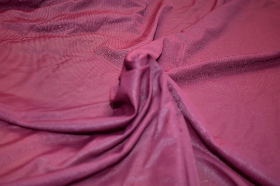 Wine Plain Polyester Mesh Jersey Fabric