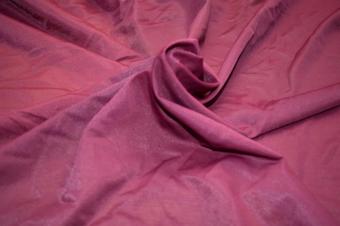 Wine Plain Polyester Mesh Jersey Fabric