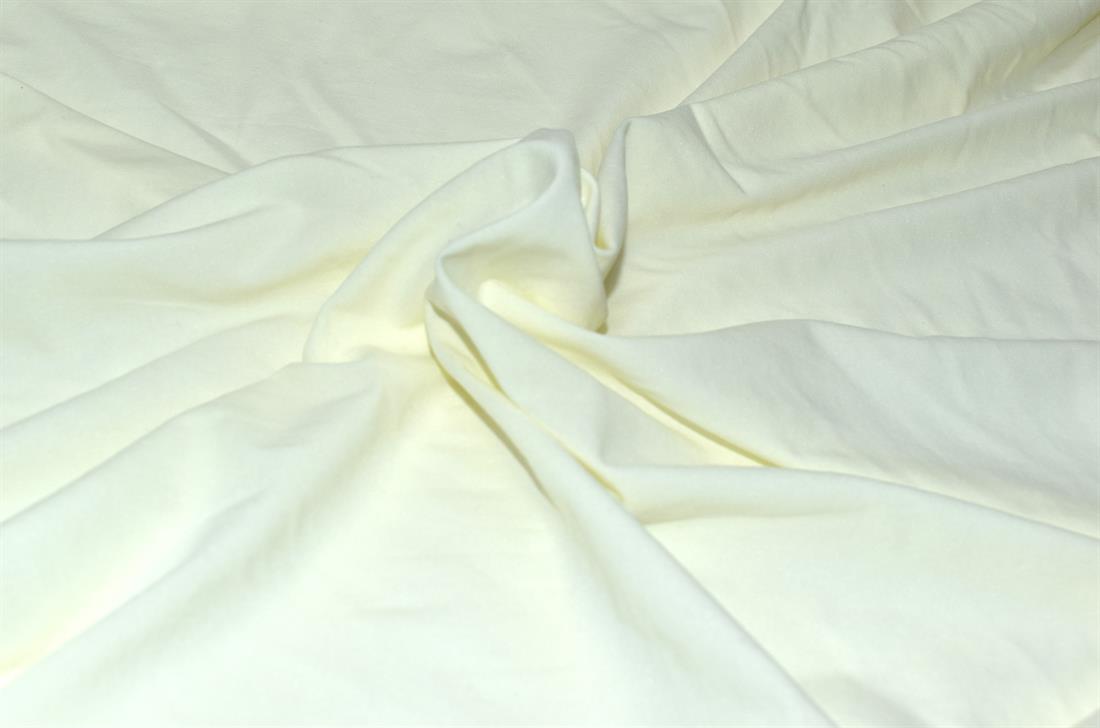 Cream Plain Polyester Jersey Fabric