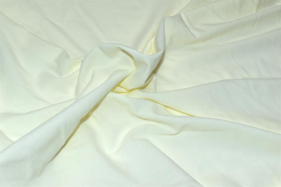 Cream Plain Polyester Jersey Fabric