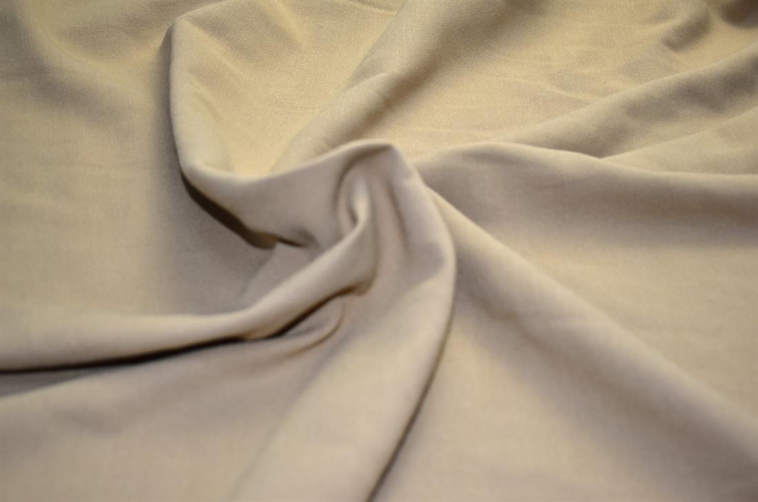 Beige Plain Polyester Fabric