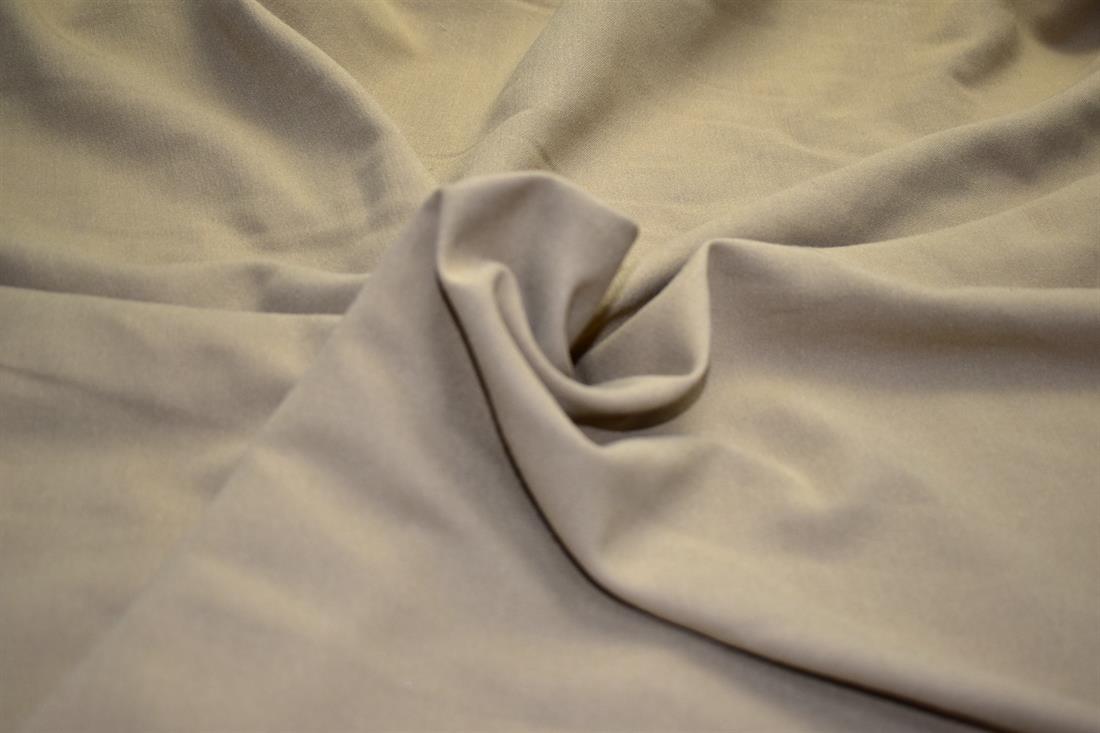Beige Plain Polyester Fabric